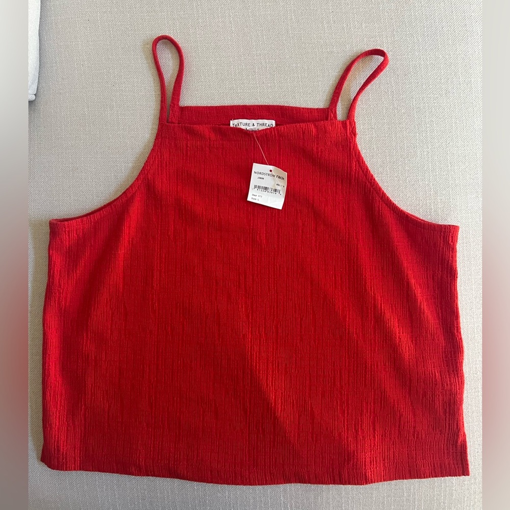 NWT - Madewell Texture & Thread Tank - Size Large - Red